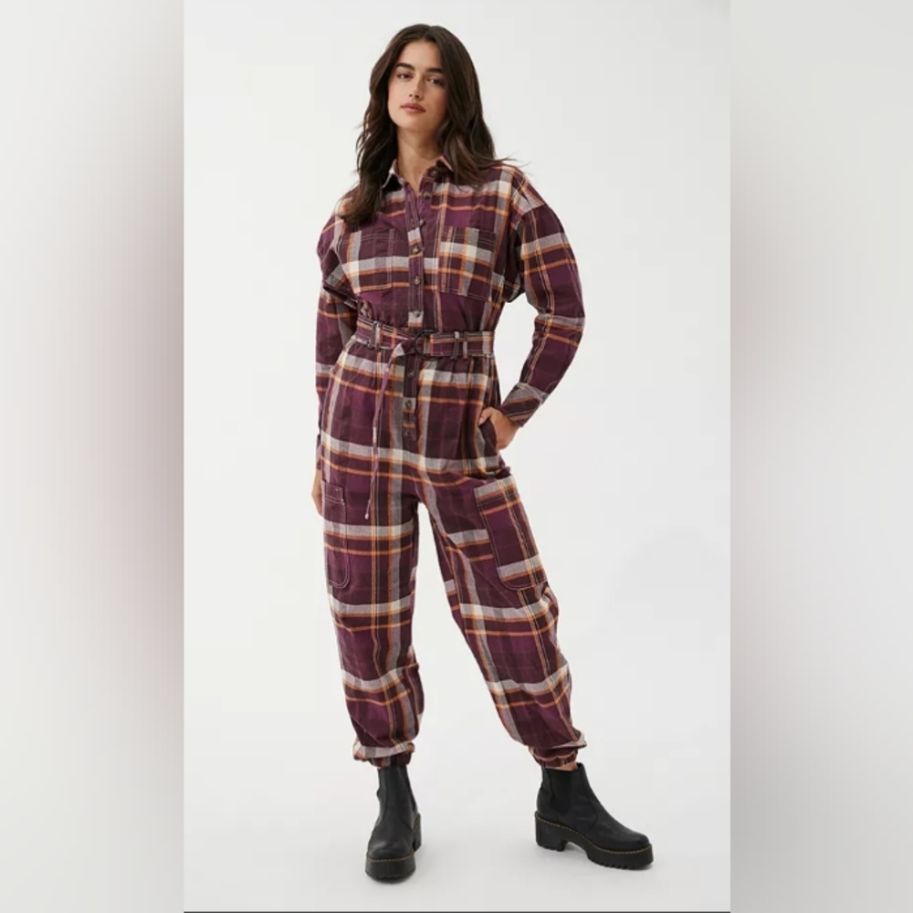 Urban Outfitters plaid jumpsuit size small